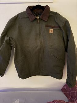 Vintage Green And Brown Carhartt Jacket Size M 
