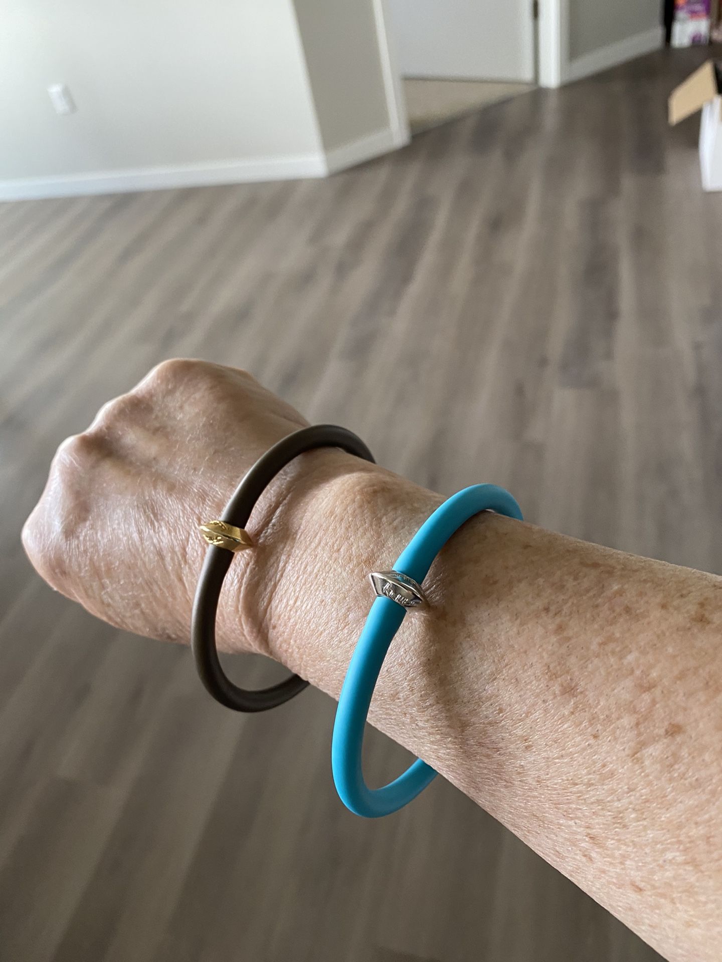 Fun Italian Rubber Bracelets With Metal Accents