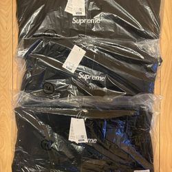 Supreme MM6 Maison Margiela Box Logo Zip Up Hooded Sweatshirt Black