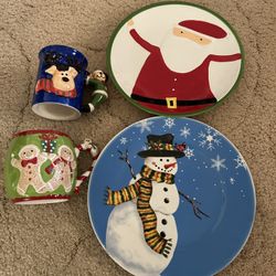 Christmas cups and plates