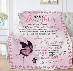 Brand New In Pack Special Blanket For Daughter From Mom.