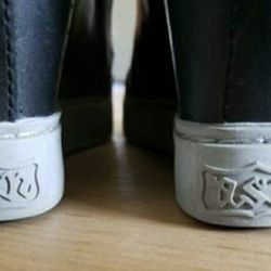 ASH Black Leather Boots/ Fashion Sneakers- New, Size 38, 7.5 Women's