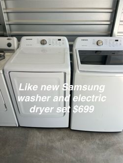 Like new Samsung washer and electric dryer