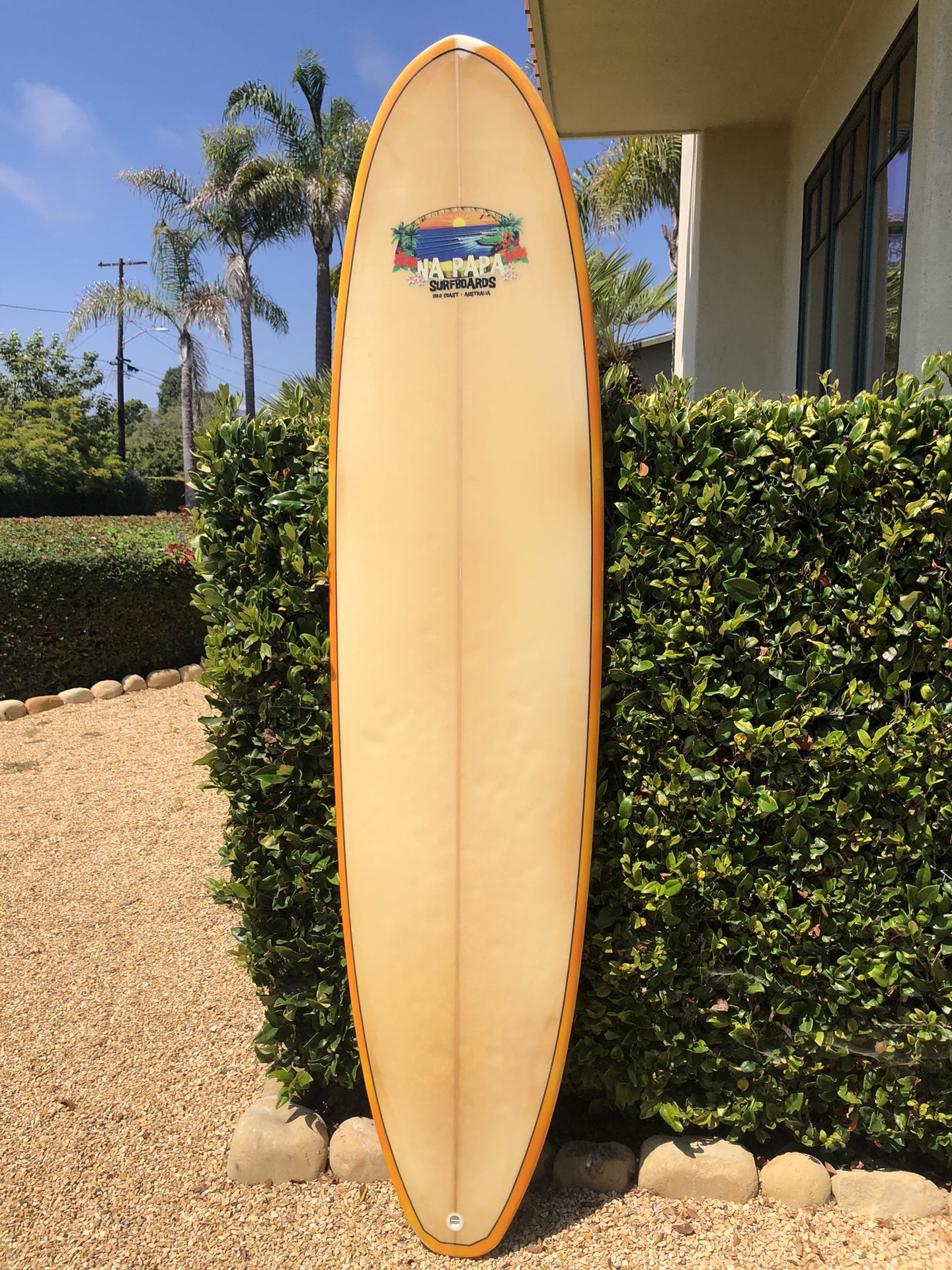 7-6". Surfboard --Mid Length-- Australian Gold Coast--Na Papa