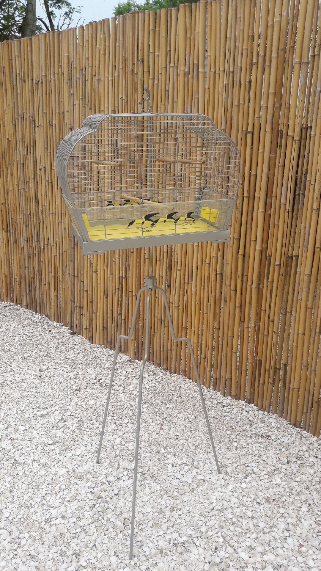 Genykage vintage bird cage and stand