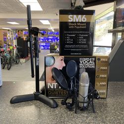 Rode NT1-A XLR Studio Condenser Microphone with ShockMount, PopShield, XLR Cable & Stand in Box TPW009710