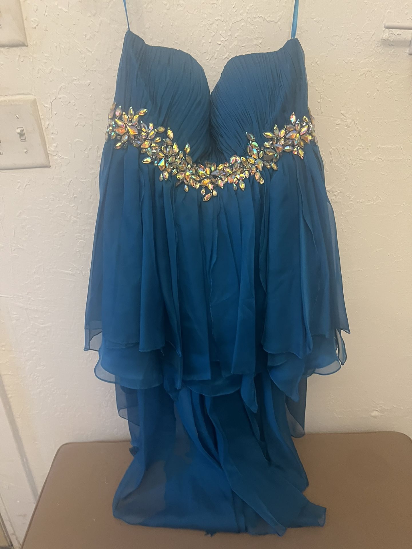 Blue Dress Party Prom QuinceaƱera Size M New