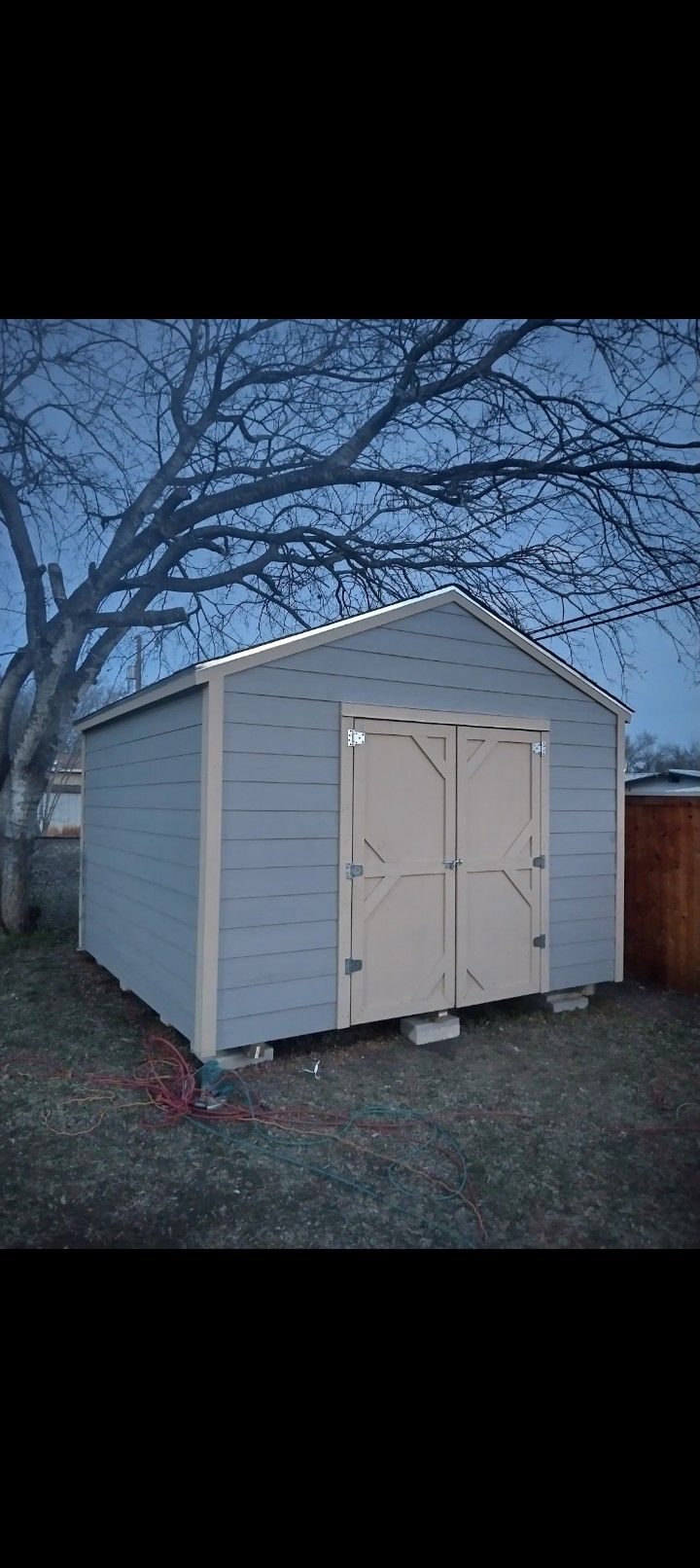 12 X12 Included Double Door 2 Shelves 