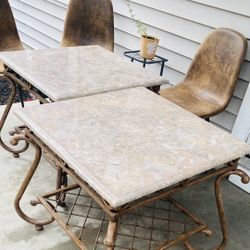 2 End Real Marble Tables 