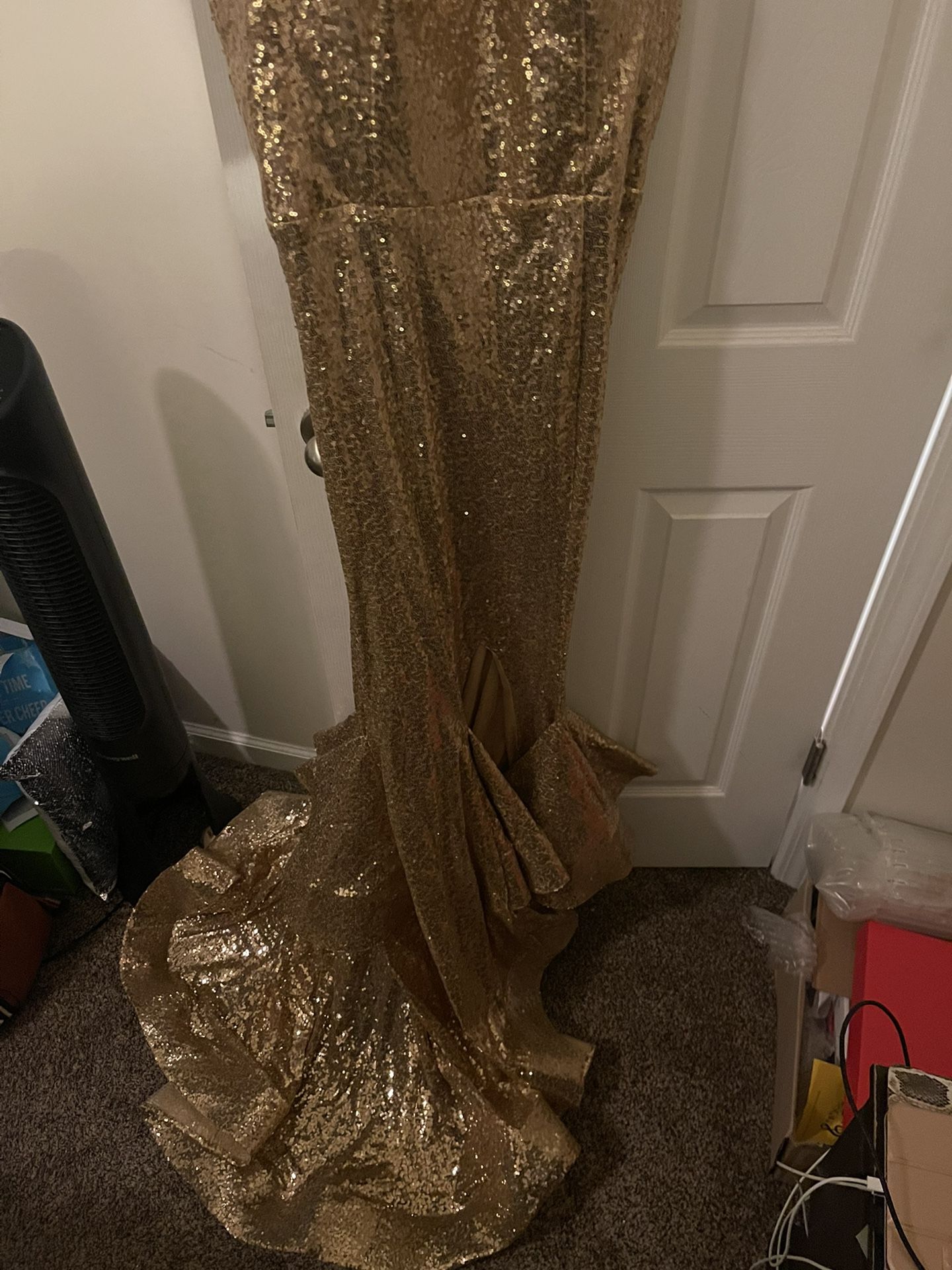 Mermaid gold sequenced dress