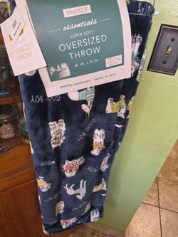 Soft blanket that says good boy w/dogs Parma Firm$$ Parma