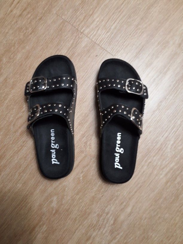 Paul Green Black Bali Sandal Size 9
