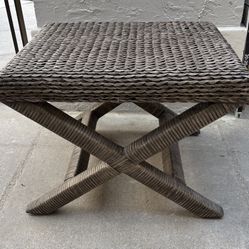 Palecek Seagrass ‘X” Frame Stool