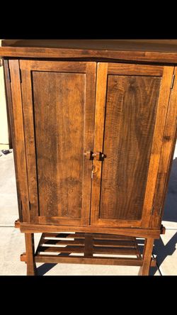 Antique armoire storage chest