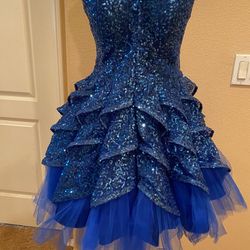 Women’s Royal Blue Formal Cocktail Prom Short Dress  