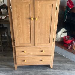 Oak Wooden Cabinet Color Brown