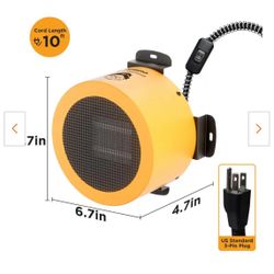 Turbro Neighborhood Dog House Heater 400W, Wall Mount, 10Ft anti Bite Cord.