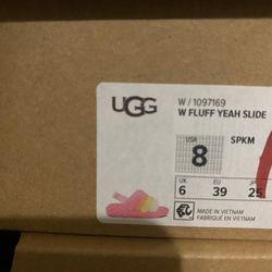 Ugg  W Fluff  Slide  Yeah  Size  8