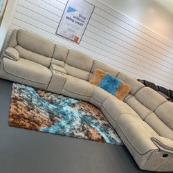 Going out of business sale. Alejandra beige reclining sectional now $1599. Easy finance option. Same day delivery.