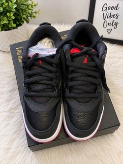 Air Jordan Low-Top Sneakers Black Red 5 Y