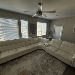 Premium Italian Leather 5 Piece Sectional