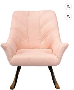 Hanover Nara Rubberwood High Back Rocking Chair, Pink