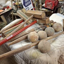 Antique Croquet Set