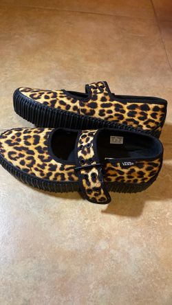 Vans Leopard Print Mary Jane Shoes - Yellow/Black Woman