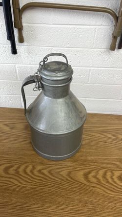 Antique Metal Milk Container