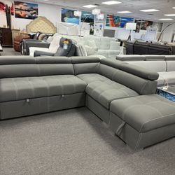 Pull Out Sleeper Sectional With Storage Ottoman Huge Blowout Sale Only $999