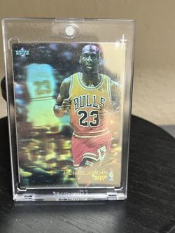 SUPER RARE  MICHAEL JORDAN UPPER DECK 1991-92 Hologram 3d #AW4