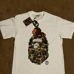 Bape tee camo green