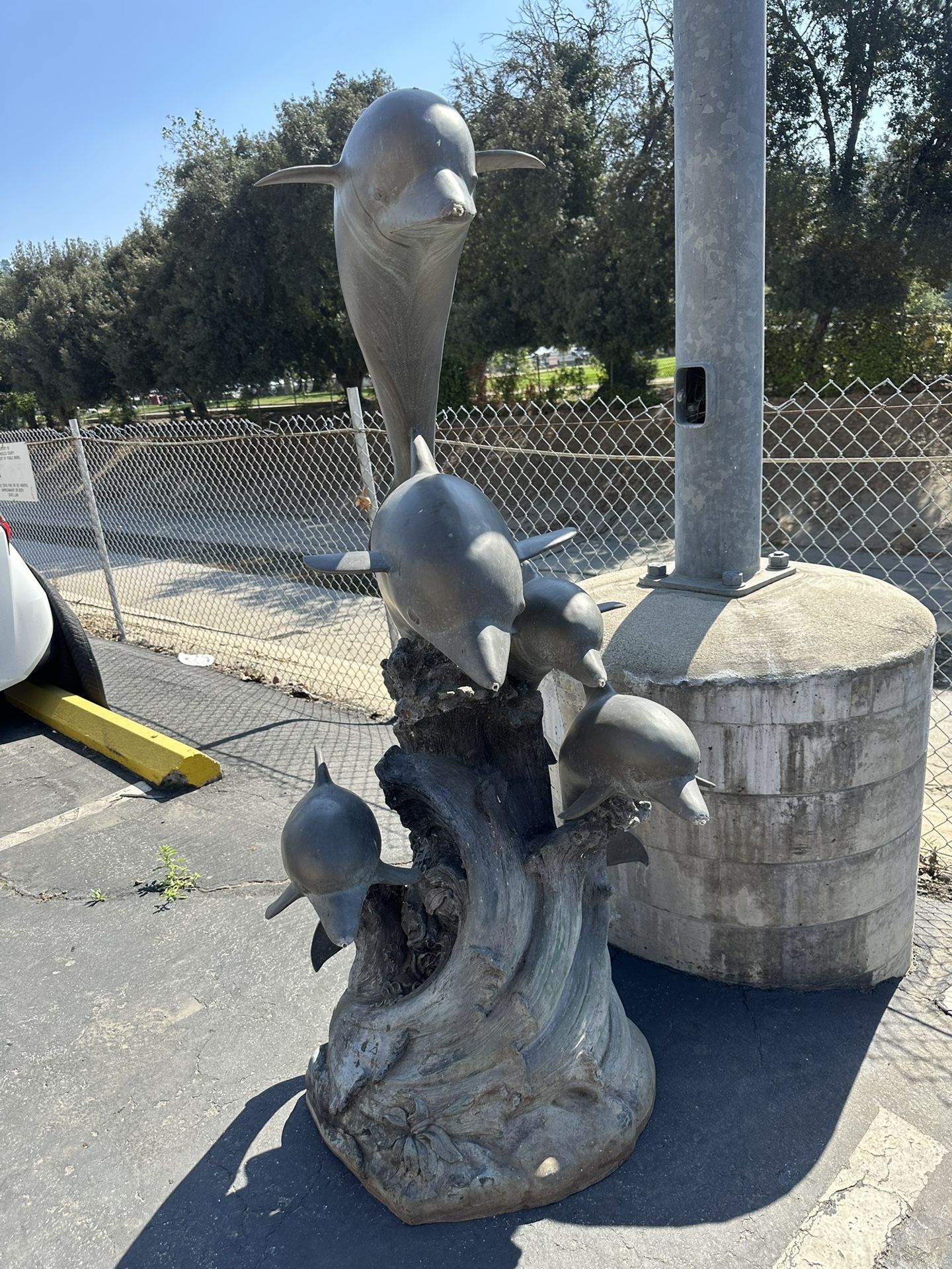 Bronze Dolphin Water Fountain