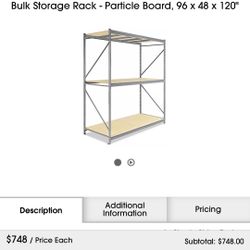 Uline Bulk Storage Racks With Particle Board