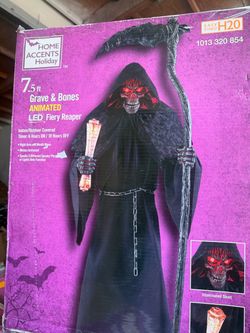 Home Accents Holiday 7.5 ft Animated LED Fiery Reaper