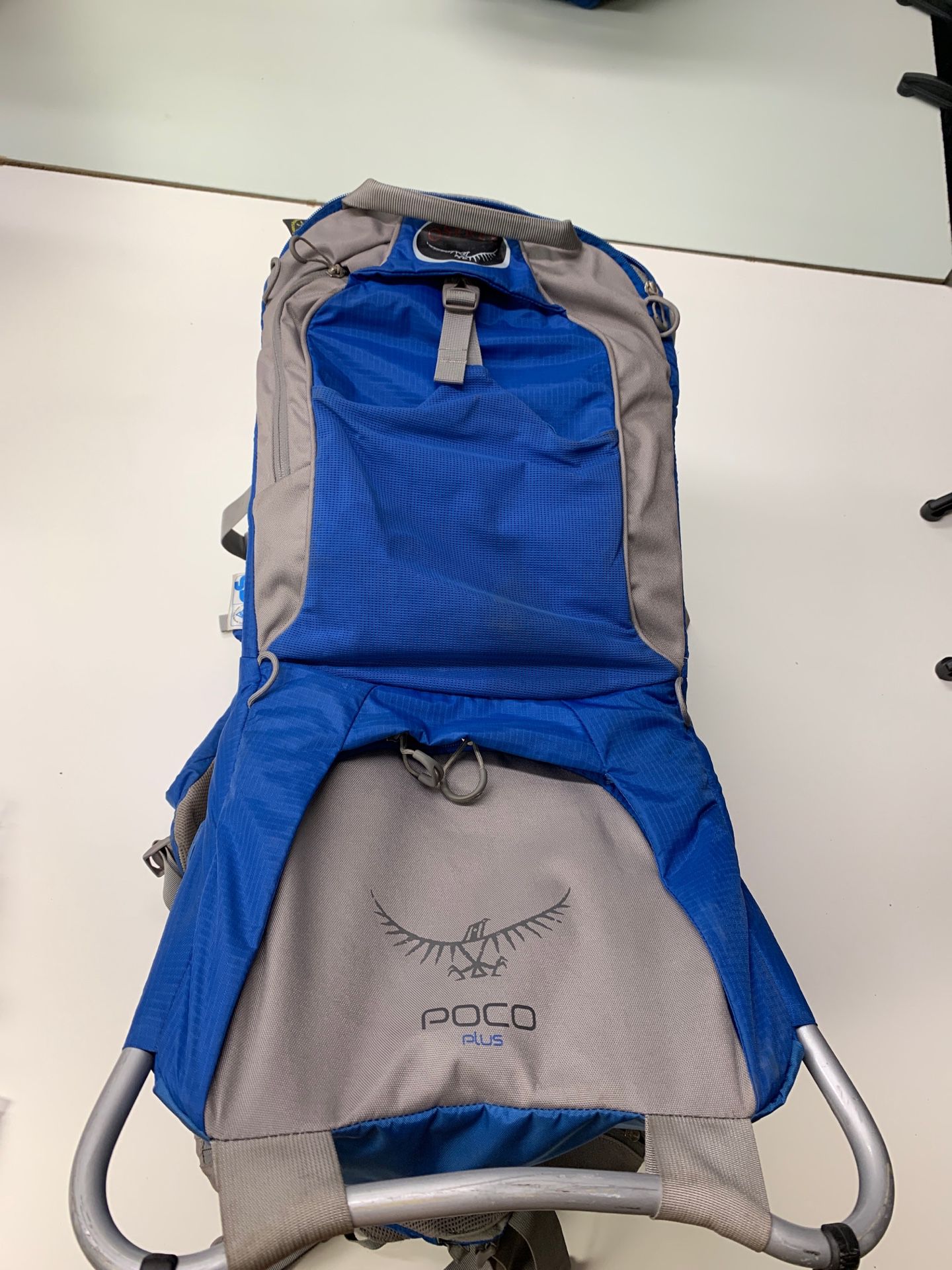 Osprey Poco Plus Baby Child Carrier Backpacking hiking camping Blue