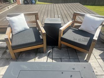 Set Of Three Lounge Outdoor Patio Set 