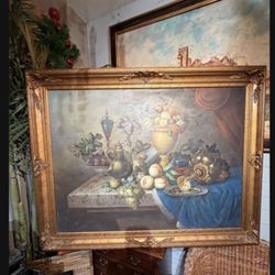 Beautiful Oil On Canvas 56 X 44