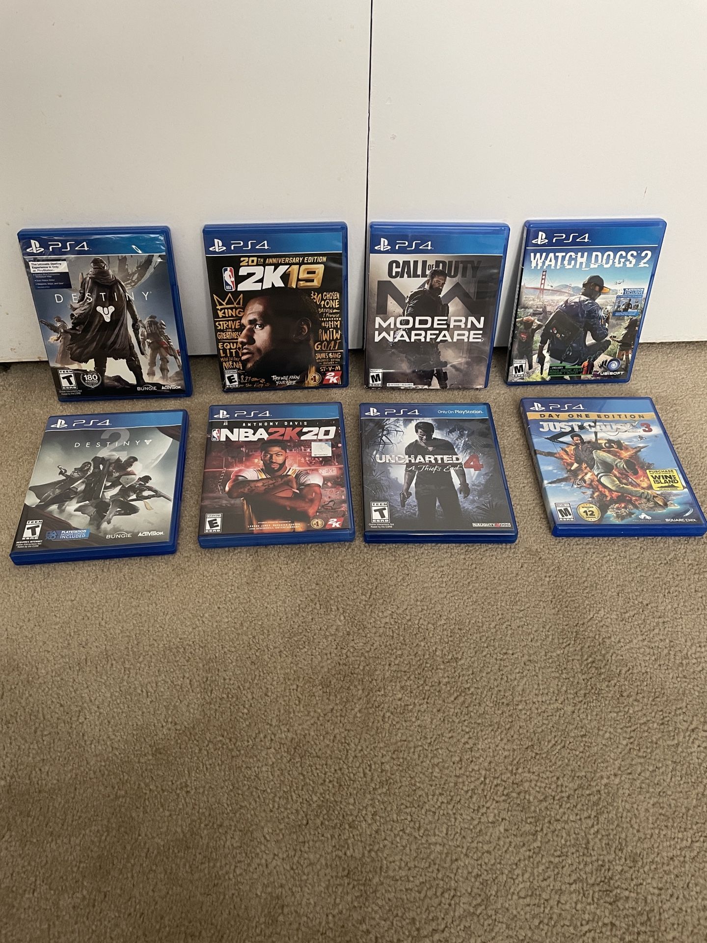 PS4 Video Games! Buy individually for $20 or all for $150