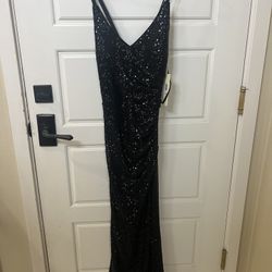 Black Sequined Dress for Formal / Prom / Wedding Size M 
