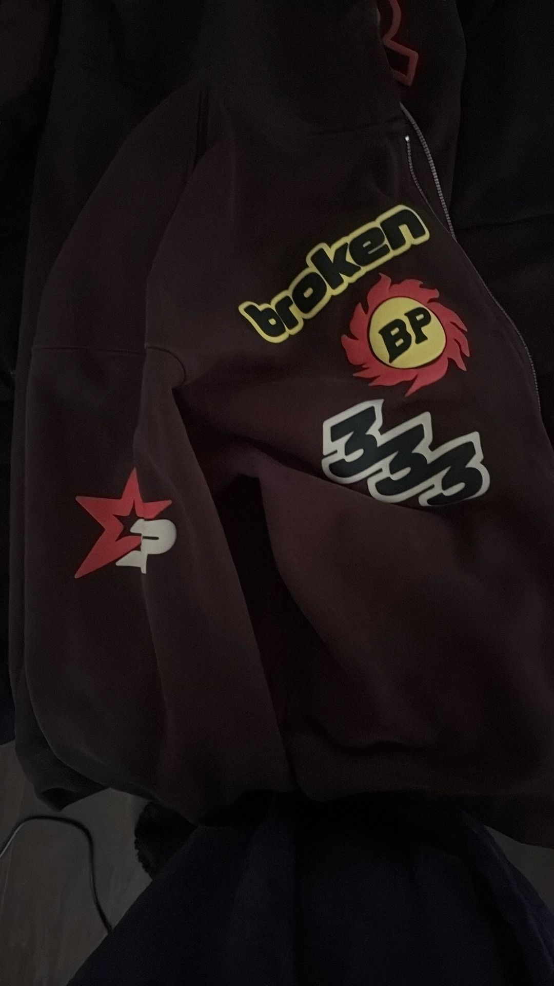 3p Puff Print Broken Hoodie