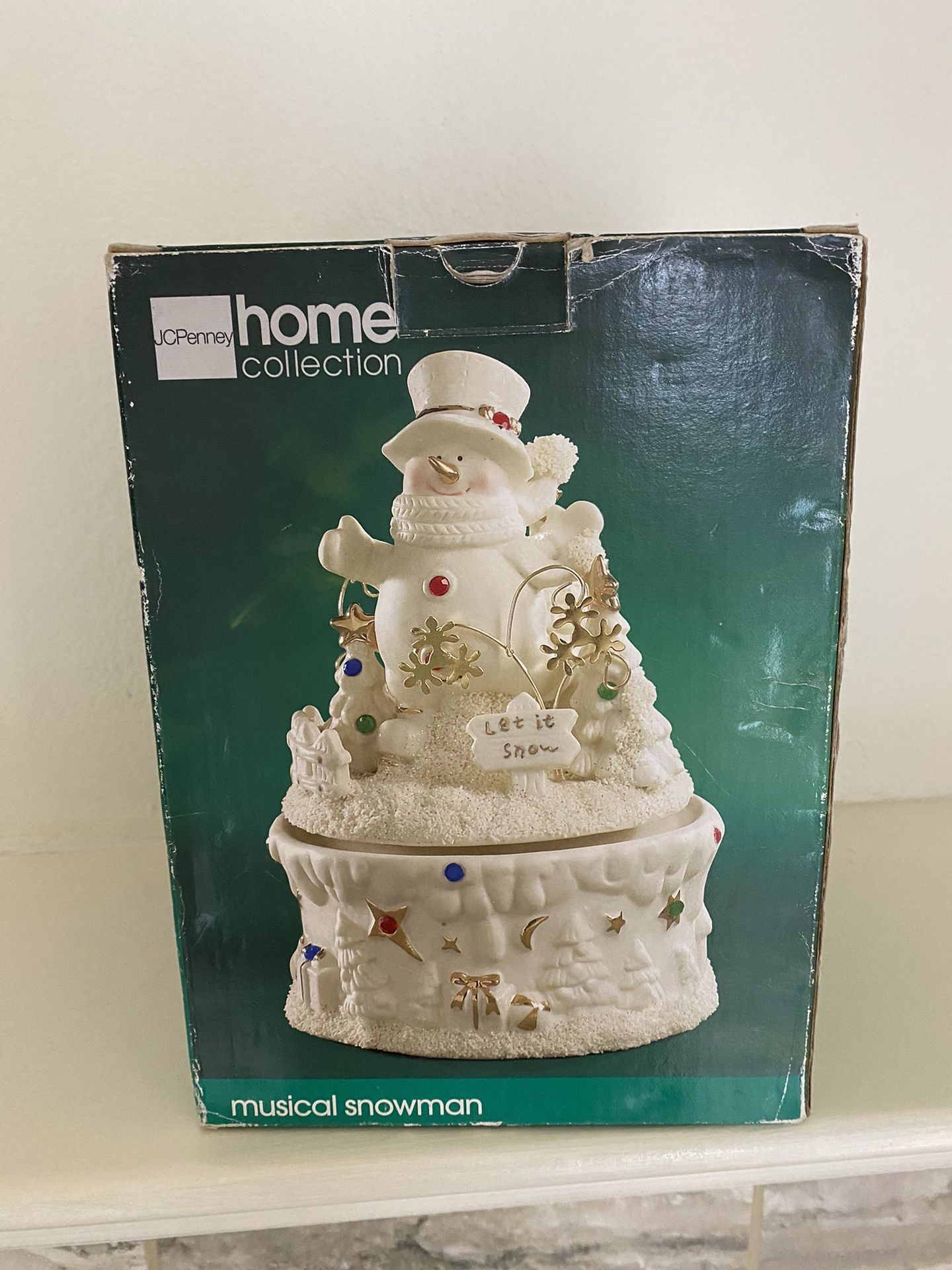 Vintage JC Penney Musical Snowman Holiday Decor
