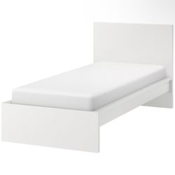IKEA Malm Twin Sized Bed + Mattress