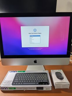 2015 Apple iMac 21.5" Intel Dual-Core i5 8GB RAM 250GB SSD MacOS Monterey + Keyboard+ Mouse