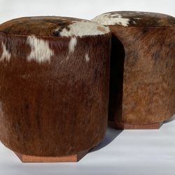 Cowhide Ottomans