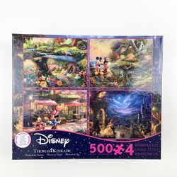 Ceaco Thomas Kinkade 4-In-1 Disney 500 Piece Jigsaw Puzzle