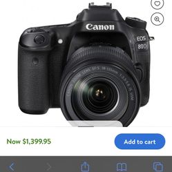 Canon EOS 8OD DSLR With 18-135 mm Lens 