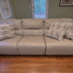 Beige recliner couch  