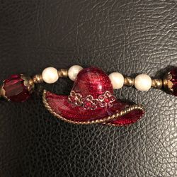 Red Hat Society Necklace and Bracelet 