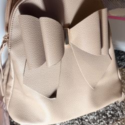 Tan Bow BackPack 